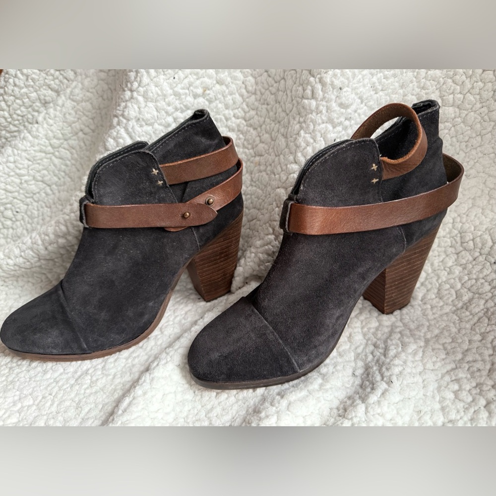 Rag & Bone Harrow Boot Black Suede Size 9